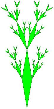 fillcolor("green") fa5(3,100) Elérhető: https://repl.it/@hbv/fa5 Feladat A következő variációban a fa külső hatásoktól függően növekszik.