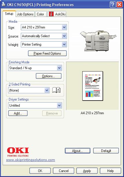 Ha a nyomtatóillesztőprogram beállítási elemei megegyeznek a kezelőpanel menüjében szereplőkkel, és a dokumentumokat Windows alkalmazásból nyomtatja, a Windows nyomtatóillesztő-program felülbírálja a
