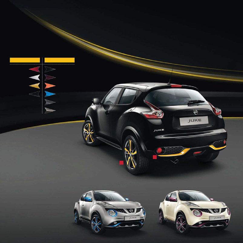 NISSAN DESIGN STUDIO A JUKE MODELLHEZ Új Nissan Juke. Építse fel a saját stílusát! A személyre szabással megmutathatja ki is valójában. Izgalmas.
