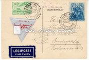 Airmail, Exhibition of the ﬁrst Hungarian postage stamp collectors' association. 1936.