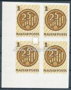 Katalógus érték: 14 000 HUF / 1972. Stamp Day (45.) Block of 4 with subtitle on the margin.