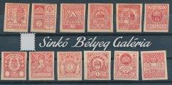 (12 db) Havranek F., Háry Gy., Nagy S., Bőhm J., Dönie T., Pap H., Tull Ö., Förk E. Tévnyomat kategória! / 1900/16.