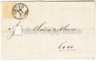 3kr-os II. típusú fekete színű bélyeggel bérmentesítve. Katalógus érték: 180 000 HUF / 1859. 03. 02. Local letter in AGRAM.