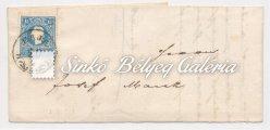 10 stamps with Hungarian cancellation. Type II. 1858. Nagyalakú, András kereszt kivágás 1858.