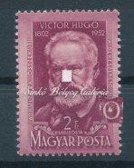 In the O letter of POSTA there is a white spot. 1952. Leonardo da Vinci és Victor Hugo 1952.
