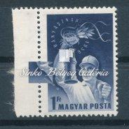 closing value in block of 8, punched because of the strongly defective perforation 1955. Munka, 1185.