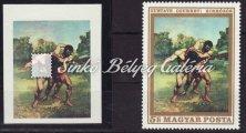 000 Ft 1254. tétel 1969. Dunakanyar. Tévnyomat, fekete szín gépszínátnyomata. Katalógus érték: 50 000 HUF.