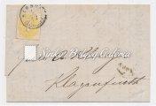 dombornyomással. RAAB lebélyegzéssel. / 1861. Typography 2kr. stamp with embossed printing. With RAAB cancellation. 1861. Könyvnyomat 3kr.