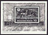 Katalógus érték: 90 000 HUF / 1971. Hunting World Exhibition - Block - L In the original case. Black print with low (016) serial number.
