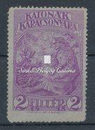 10k denomination, cut out of from the letter. In a horizontal pair. Annulling with writing. kivágás 1918.