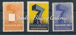 V. Hungarian Philatelist Day Commemorative miniature sheet. 3 diﬀerent colours. 1930.