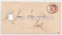 Long-distance letter, sent as a form between WIEN/FILIALE - PEST, franked with a 1864. 9,1/2 perforation 2kr. stamp. 1866.
