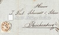 tétel 1863. 12. 16. III. zónás távolsági levél. PESTH-WIEN között. 15kr-os 14 fogazatú bélyeggel bérmentesítve. / 1863. 12. 16. III. zone longdistance letter.