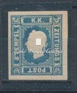 Mich: 9B, 12 1/2 fogazattal. Hátoldali bevizsgáló jellel. Katalógus érték: 220 EUR / 1890. Austria Newspaper stamps.