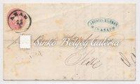 Katalógus érték: 60 000 HUF. / 1864. 09. 18. Long-distance letter between PESTH-TRIEST. Franked with a 2 kr. stamp with 14 perforation.