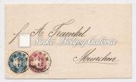 Franked with a 5kr stamp with 9 1/2 perforation. With the subtitle FRANCO at the front. 1864. Könyvnyomat, dombornyomással. PRESSBURG 137. tétel 1864. 03. 15.