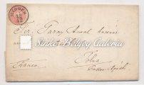 Long-distance letter sent as a printed matter. Between SISSEK/BAHNHOFTRIEST. Franked with a 2 kr. stamp with 14 perforation. Catalogue value: 60 000 HUF. 1864.