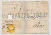 Supplemented with a 10 kr. stamp from 1864. 1865. Távolsági levél PEST/ABEND-TEMESVÁR 146. tétel 1864.03.28. III.