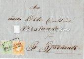 Kassa ajánlott piros bélyegzővel. (500Gp) / 1867.08.30. Recorded delivery in place, in KASSA. Franked with 10kr stamp. With Kassa registered red cancellation. (500Gp) 1867.09.04. Távolsági levél.