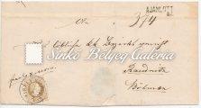 09.06. Registered letter. Between KIRÁLYHELMECZ-BÖHMEN. Franked with dark brown 15 kr. stamp. 1870.