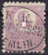 Lithography 15kr. with SOPRON/OEDENBURG cancellation, 15kr stamp, dark bown coloured with signiﬁcant defective perforation. Kikiáltási ár: 80.000 Ft 1871.