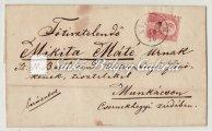 Franked with a 5 kr. engraved stamp. Luxury piece! Kikiáltási ár: 85.000 Ft 1871. Kőnyomat, Réznyomat 3kr + 2kr.