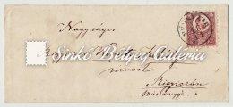 Mixed franking with FILIPOVA/BÁCS cancellation. 200 Gp. 1871. Kőnyomású boríték, KUNHEGYES-ABÁD-SZALÓK 1871.