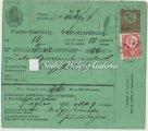 Registered business distance letter between SLATINAU SLOVENIA and OSIEK (300 Gp.) Recommendation stamping with handwritten serial number.