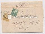 Réznyomat bélyeggel kiegészítve. / 1873. 06. 16. Registered long-distance letter. Between BALASSAGYARMATPESTH. 5kr.
