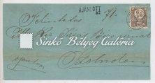 Between BUDAPEST-WIEN. Franked with a 15kr. Engraved stamp. Catalogue value: 30 000 HUF. Kikiáltási ár: 12.000 Ft 1874. 08. 10.