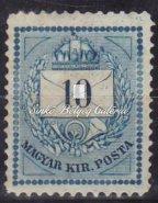 284-368 284. tétel Kikiáltási ár: 20.000 Ft 1874. Színesszámú krajcáros 3kr. Próbanyomat! 11 1/2 fogazattal. Világoszöld színű.