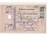 Franked with 3x10kr triple stripe stamps with 13 perforation from 1874. 1879.12.24.