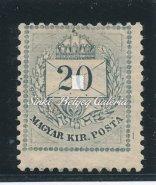 Postal money order, between MIAVA-WIEN, 5kr. form with 13 perforation, without watermark and franked with a 10kr stamp. 1881. Színesszámú krajcáros 20kr.