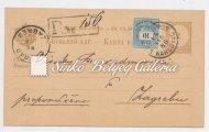 Between ZDENCINA/PU. KOLODVOR - KOLIN (Cz). Franked with 1881. colour-numbered 10kr + 5kr stamps. 1888. Feketeszámú krajcáros 3Ft.