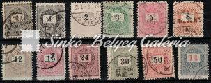 Black-numbered krajcar. There are 10 pieces with nice cancellation. 1889/99. Feketeszámú krajcáros. Az utolsó bélyegen szép lebélyegzéssel. / 1889/99.