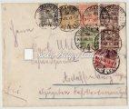 JABLONICZ-TAOHAU között. Dombornyomású cégér borítékon. 4x10f Turul bélyeggel bérmentesítve. / 1902.05.16. Express letter.