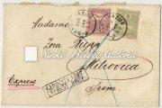 Franked with Turul 35f+5f. stamps. 1906.08.11.