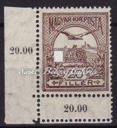 Kikiáltási ár: 12.000 Ft 1913. Árvíz I. 5k. Ívsarki példány, csík. Katalógus érték: 36.