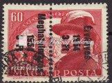 Teljes ívsor. 20 üres mező, ívközéprész. / 1950. Bem. Full sheet set.
