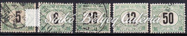 639-643 639. tétel 1905. Zöldportó (II) 640. tétel 1905. Zöldportó (II) A 11 3/4 fogazattal.