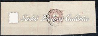 6kr kék színű II. típusú, KASCHAU lebélyegzéssel. Katalógus érték: 55 000 HUF / 1851. Newspaper stamp on on wrapper. 0,6 kr blue coloured II. type with KASCHAU cancellation.
