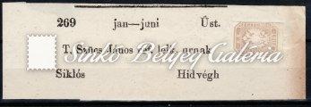 (150Gp) Franked with 2x1kr stamps with Kr. watermark. 1867. Hírlapbélyeg I.a/ b,c típusú magyar bélyegzővel. / 1867.