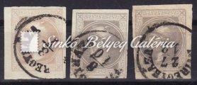 tétel 1861. Hírlapbélyeg. Szürke színű, PESTH/ABEND bélyegzéssel. / 1861. Newspaper stamp.