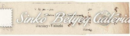 Hírlapbélyeg I.a/ b,c típusú magyar bélyegzővel. 659. tétel 1866.12.25. Újságszalag. BRACZA-FÜGE 658. tétel 1861.