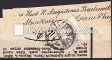 Hírlapbélyeg újságdarabon, MUNKÁCS lebélyegzéssel. / 1889. Newspaper stamp on the peace of newspaper, with MUNKÁCS cancellation. 1896.