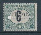 green/red postage due stamp with machine overprint. With M. Bodor's guarantee sign on the back. Catalogue value: 240 000 HUF Kikiáltási ár: 11.000 Ft 1918. Fiume (Olasz megszállás) 6 f.