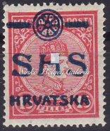 postage due stamp with VII.a watermark. Catalog value: 54.000HUF. With M. Bodor's guarantee at the back. Kikiáltási ár: 8.000 Ft 1918.