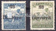 (Serbian occupation) Harvester/Republic 2f stamp with red overprint. With M. Bodor's guarantee. Catalog value: 30.000HUF 1919. Baranya I.