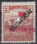 (Serbian occupation) Turul 2f. red overprint, proof print. Catalog value: 22.000HUF. With M. Bodor's guarantee. Kikiáltási ár: 18.000 Ft 1919.