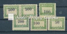 Oradea occupation, recommended letter, CSERNŐ-SZEGED. Franked with 8 Zita/Republic stamps. Manual date. Kikiáltási ár: 8.000 Ft 1921.11.02.